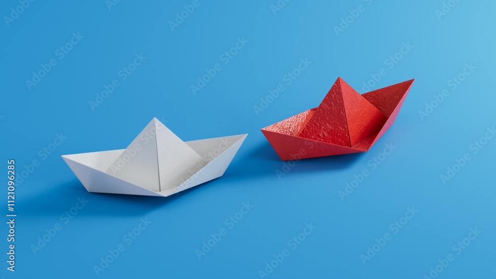 ship of Origami bird lovers with heart. 3d illustration bird paper crane, bird paper craft for Hiroshima remembrance day and Valentine festival minimal style concept. ship of Origami bird lovers with heart. 3d illustration bird paper crane, bird paper craft for Hiroshima remembrance day and Valentine festival minimal style concept.
