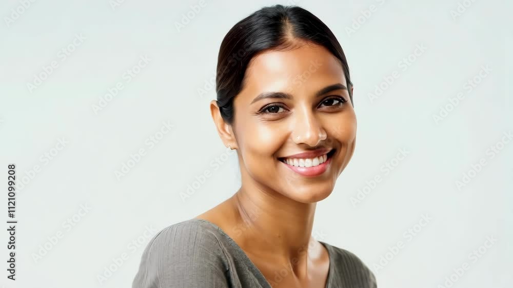 A young woman exudes warmth and confidence, smiling brightly in a relaxed environment. Her cheerful presence adds an uplifting energy to the scene, captivating viewers with joy. A young woman exudes warmth and confidence, smiling brightly in a relaxed environment. Her cheerful presence adds an uplifting energy to the scene, captivating viewers with joy.
