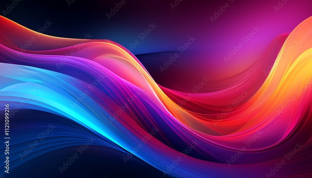 Vibrant abstract waves of color and light. Vibrant abstract waves of color and light.