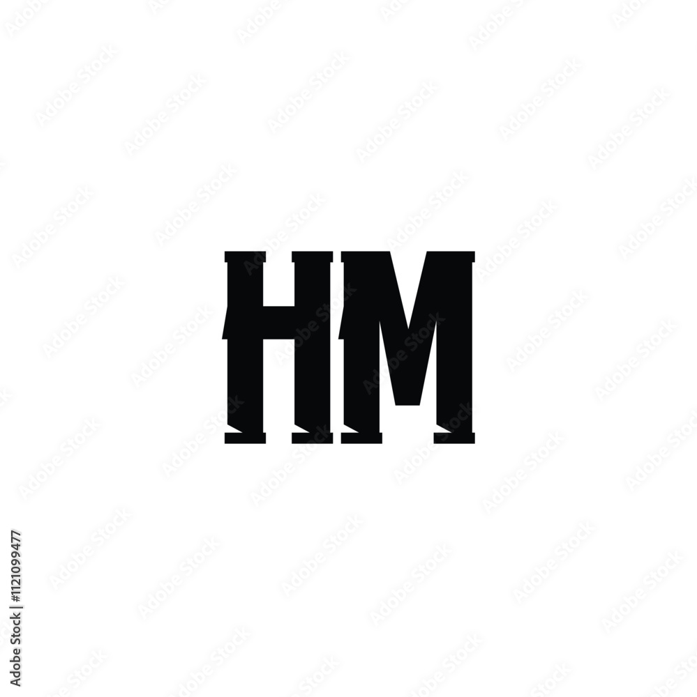 HM monogram logo design letter text name symbol monochrome logotype alphabet character simple logo HM monogram logo design letter text name symbol monochrome logotype alphabet character simple logo