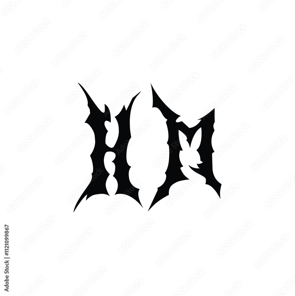 HM monogram logo design letter text name symbol monochrome logotype alphabet character simple logo HM monogram logo design letter text name symbol monochrome logotype alphabet character simple logo