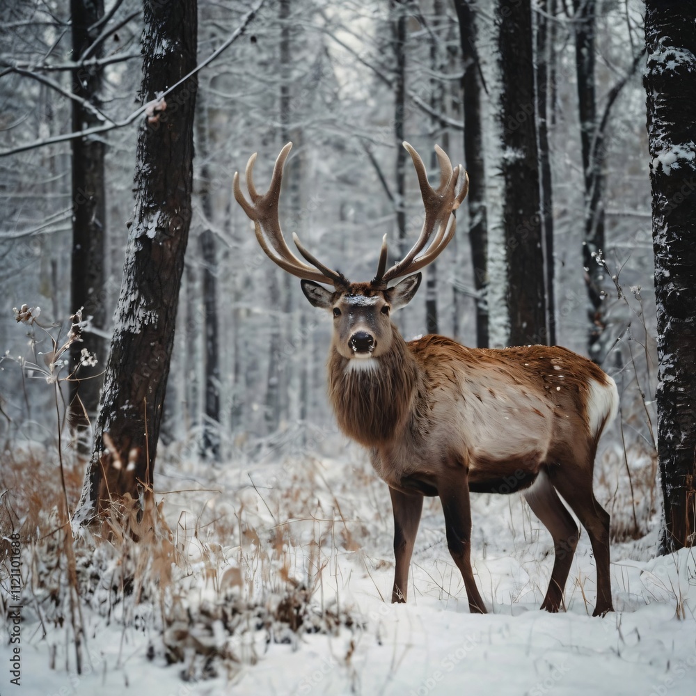 deer in the snow deer in the snow