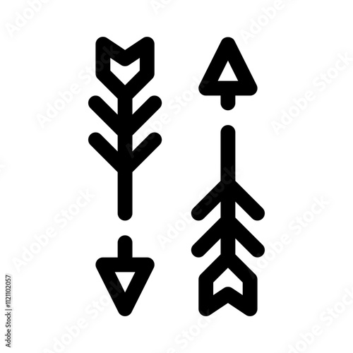 Arrow Fletching line icon