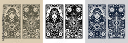 artistic elf playing card tattoo design for storytellers