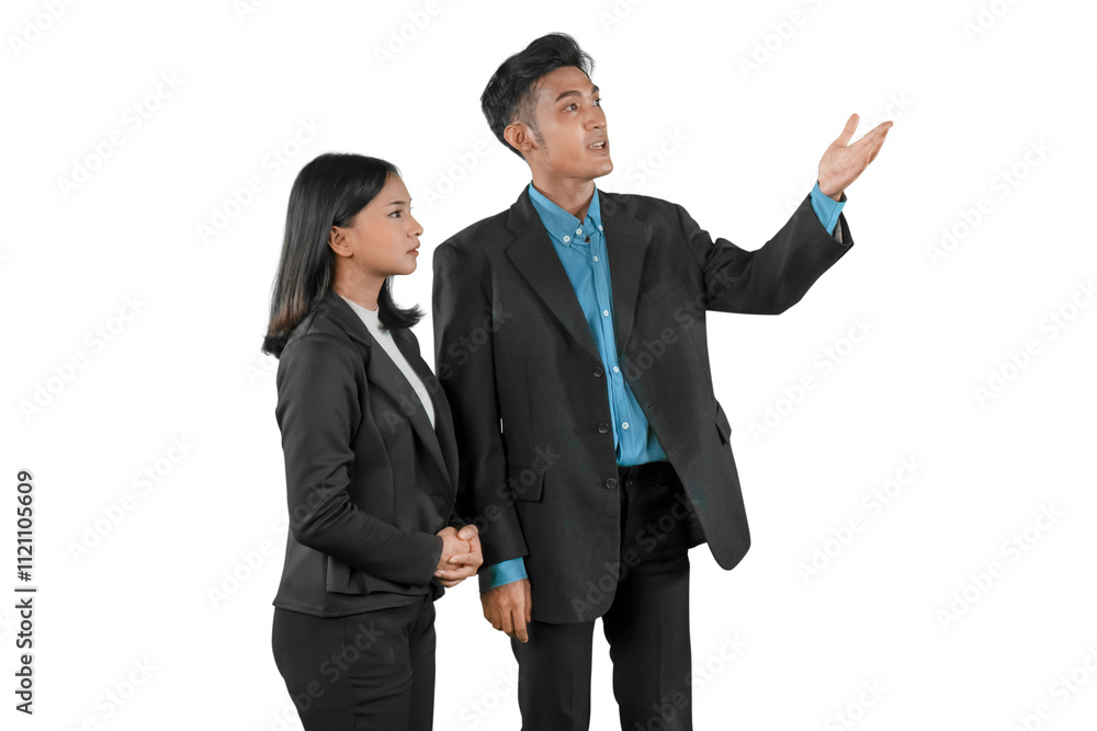 Business Professionals Discussing Ideas in Formal Attire Business Professionals Discussing Ideas in Formal Attire