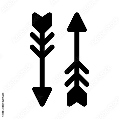 Arrow Fletching glyph icon