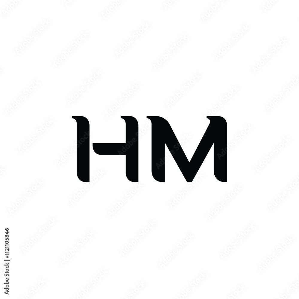 HM monogram logo design letter text name symbol monochrome logotype alphabet character simple logo HM monogram logo design letter text name symbol monochrome logotype alphabet character simple logo