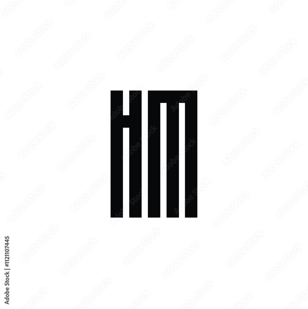 HM monogram logo design letter text name symbol monochrome logotype alphabet character simple logo HM monogram logo design letter text name symbol monochrome logotype alphabet character simple logo