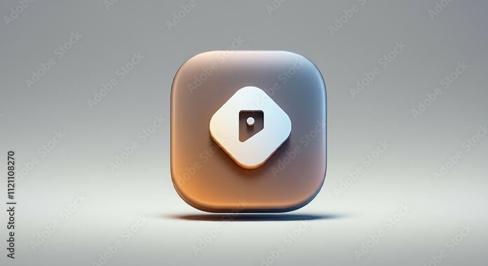 Minimalist design featuring a 3D play button icon on a soft gradient background Minimalist design featuring a 3D play button icon on a soft gradient background
