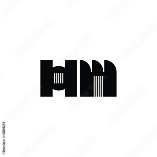 HM monogram logo design letter text name symbol monochrome logotype alphabet character simple logo