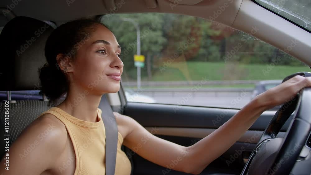 African American woman driving inside car automobile transportation vehicle auto ride city female steering girl ethnic smiling rental service travelling businesswoman lady town wheel driver business African American woman driving inside car automobile transportation vehicle auto ride city female steering girl ethnic smiling rental service travelling businesswoman lady town wheel driver business