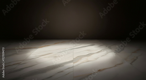 Dimly lit room showcasing a...