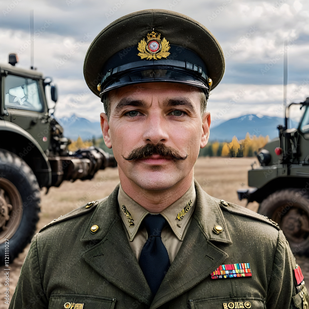 arafed man in uniform standing in front of a truck
arafed man in uniform standing in front of a truck
