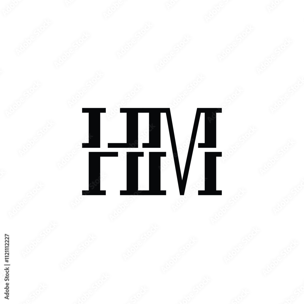 HM monogram logo design letter text name symbol monochrome logotype alphabet character simple logo HM monogram logo design letter text name symbol monochrome logotype alphabet character simple logo
