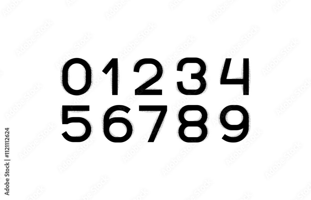 Font numbers in the spraying paint style, graffiti street art numerals 0, 1, 2, 3, 4, 5, 6, 7, 8, 9, vector illustration 10. Font numbers in the spraying paint style, graffiti street art numerals 0, 1, 2, 3, 4, 5, 6, 7, 8, 9, vector illustration 10.