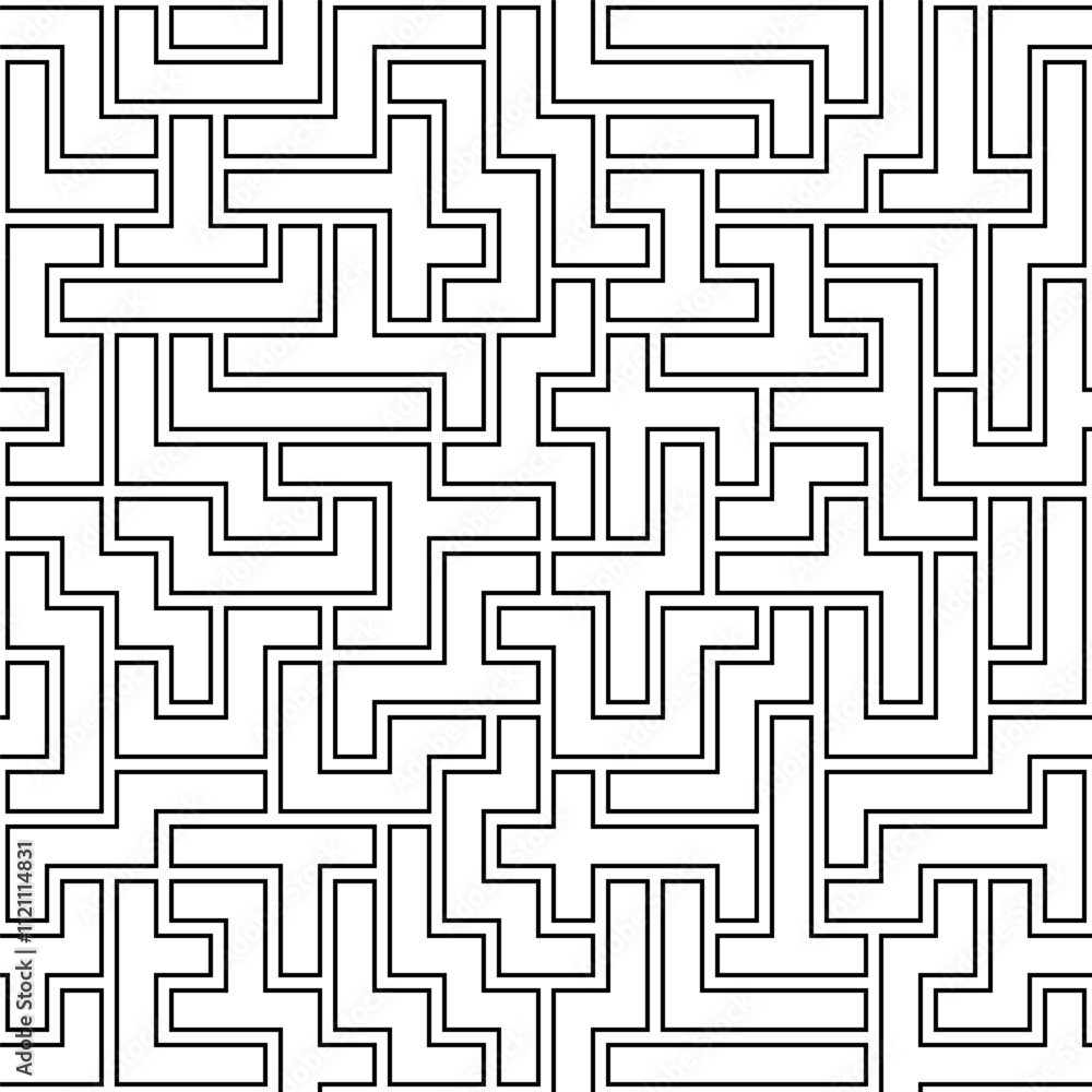 Abstract geometric pattern. Monochrome composition of intersecting lines. Seamless template for backgrounds, textures and creative design Abstract geometric pattern. Monochrome composition of intersecting lines. Seamless template for backgrounds, textures and creative design