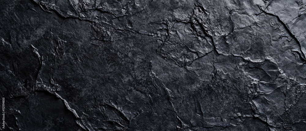 Dark Textured Black Stone Background, Rough Rock Surface Detail Dark Textured Black Stone Background, Rough Rock Surface Detail