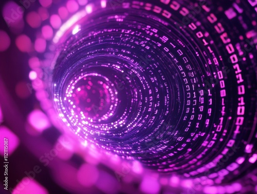 Exploring digital depthsdata visualization journey in a futuristic environment abstract viewpoint technology concept