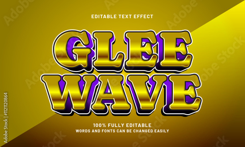 glee wave editable text effects with a game and kids theme