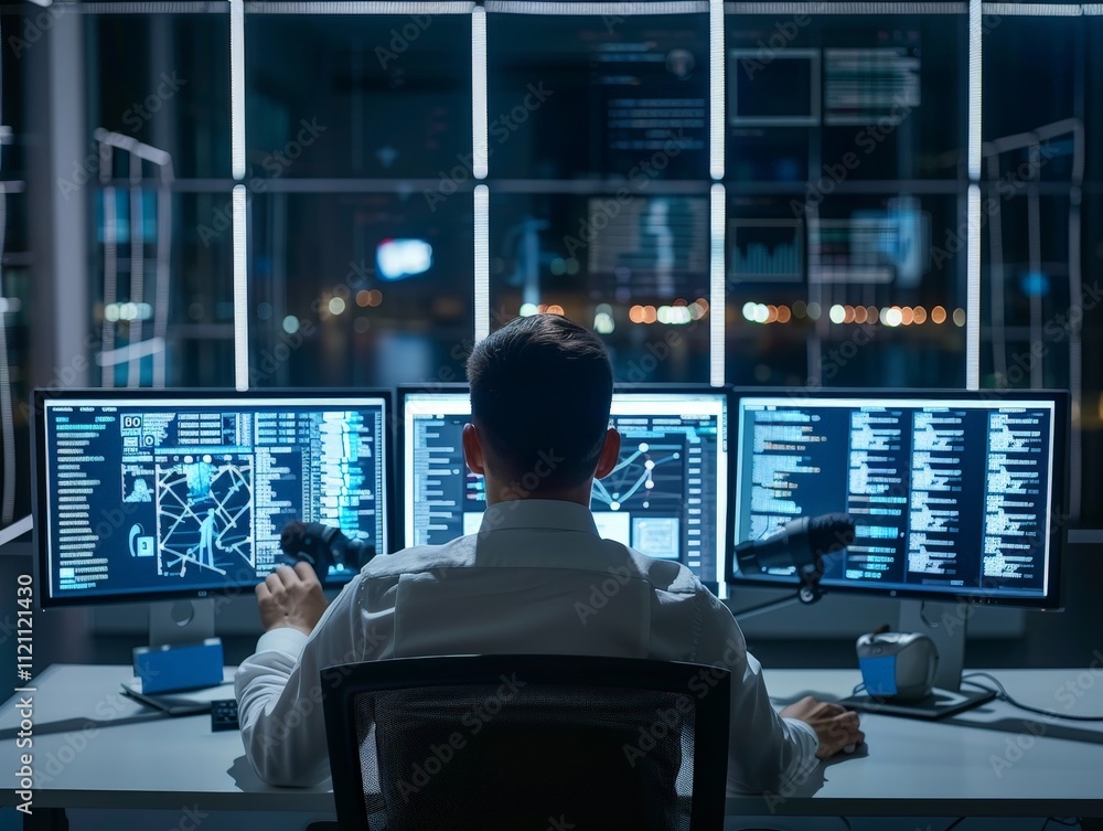 Programmer Working Late at Night Programmer Working Late at Night