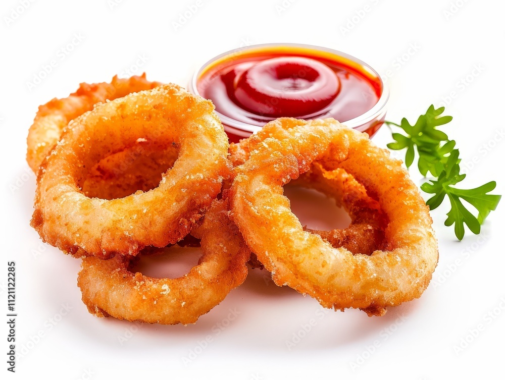 Crispy Onion Rings with Ketchup Crispy Onion Rings with Ketchup
