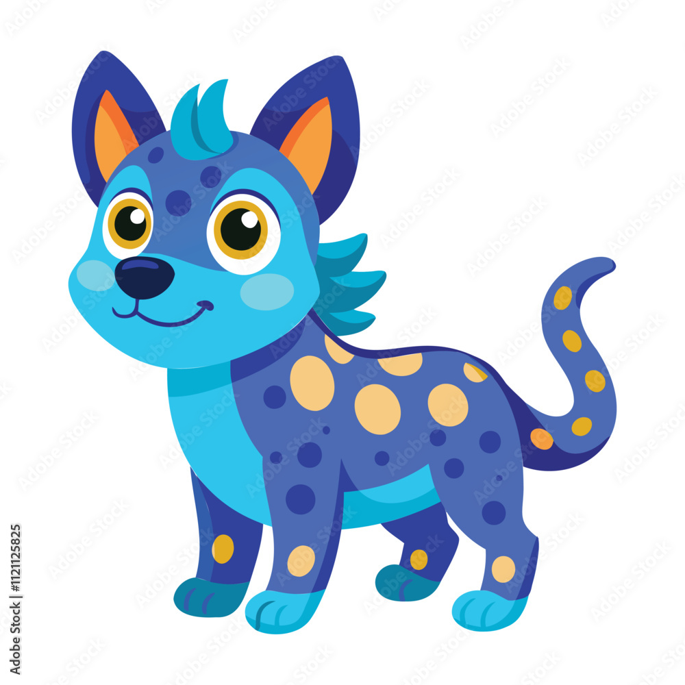 Cute Blue Dog Vector Design. Cute Blue Dog Vector Design.