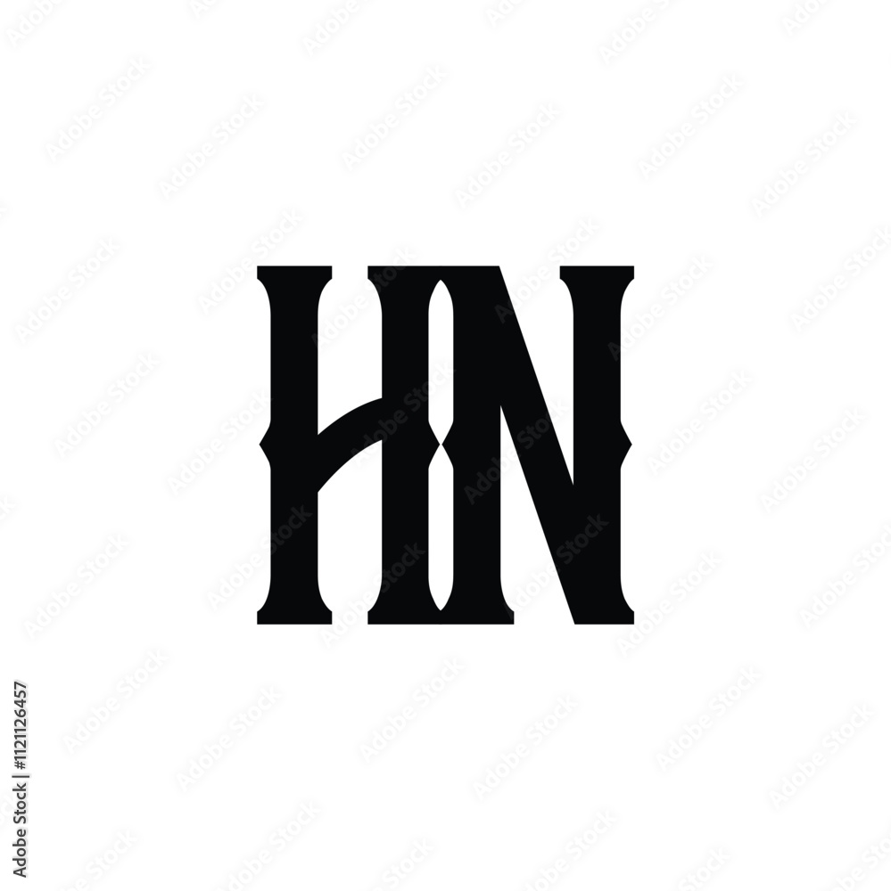 HN monogram logo design letter text name symbol monochrome logotype alphabet character simple logo HN monogram logo design letter text name symbol monochrome logotype alphabet character simple logo