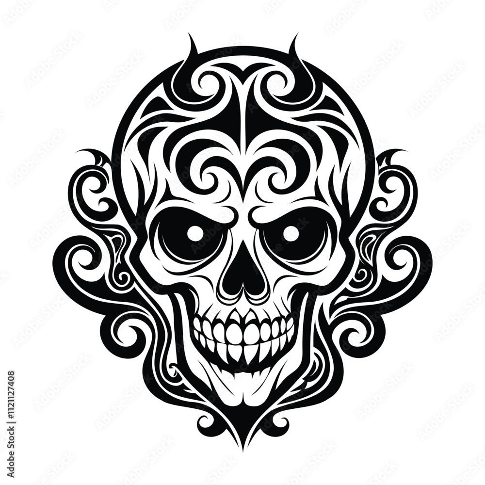 Obraz premium Human Head Skull Vector Design.