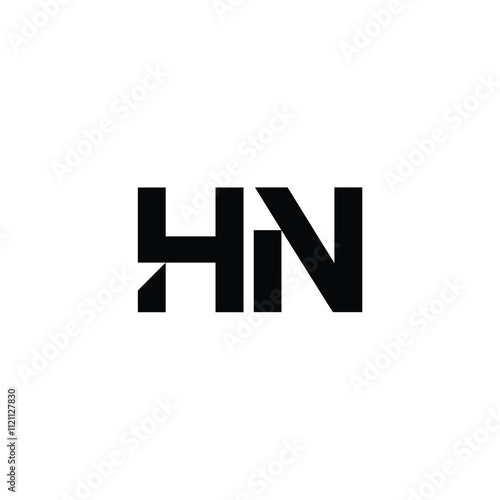 Wallpaper Mural HN monogram logo design letter text name symbol monochrome logotype alphabet character simple logo Torontodigital.ca