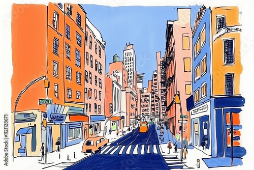 Colorful New York illustration