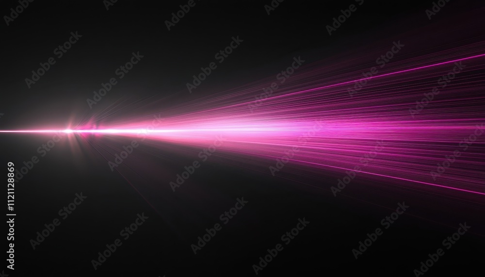 Abstract Pink Light Rays Converging On Dark Background Abstract Pink Light Rays Converging On Dark Background