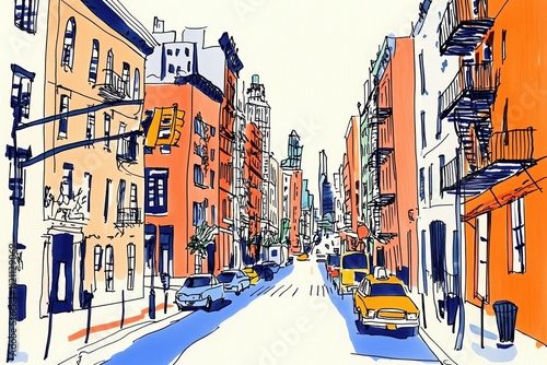 Colorful New York illustration