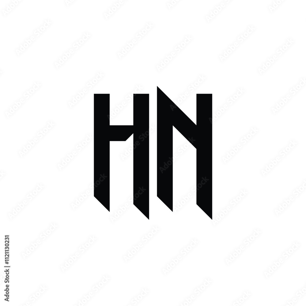 HN monogram logo design letter text name symbol monochrome logotype alphabet character simple logo HN monogram logo design letter text name symbol monochrome logotype alphabet character simple logo