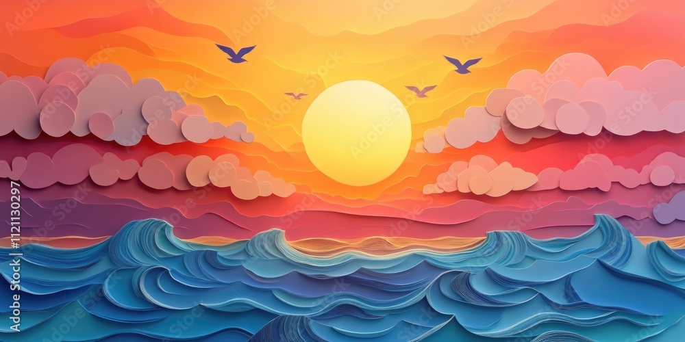 Fototapeta premium Sunset over the ocean
