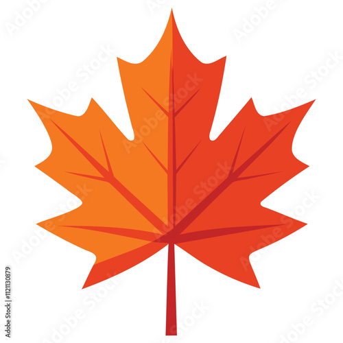 "Elegant Maple Leaf Vector Design - Nature-Inspired Graphic Art"