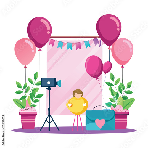 "Creative Photoshoot Zone - Vector Illustration"