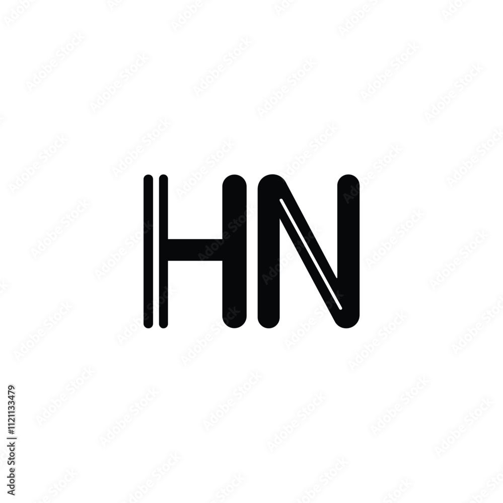 HN monogram logo design letter text name symbol monochrome logotype alphabet character simple logo HN monogram logo design letter text name symbol monochrome logotype alphabet character simple logo