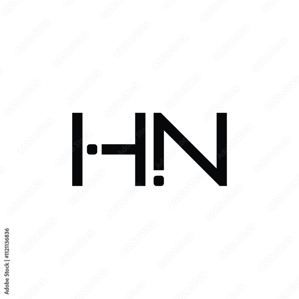 HN monogram logo design letter text name symbol monochrome logotype alphabet character simple logo HN monogram logo design letter text name symbol monochrome logotype alphabet character simple logo