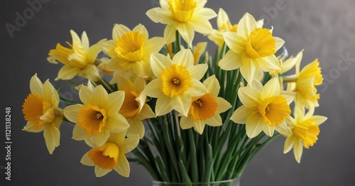 Wallpaper Mural Fresh daffodils arranged in a vibrant bouquet , hue, yellow Torontodigital.ca
