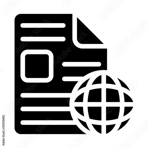 Global News Solid Icon