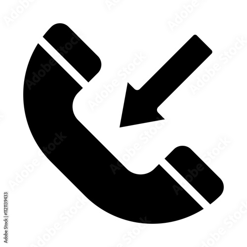 Incoming Call Solid Icon