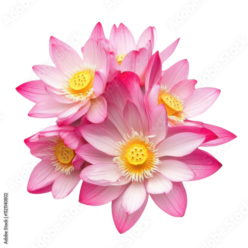 Lotus flower isolated on transparent or white background.