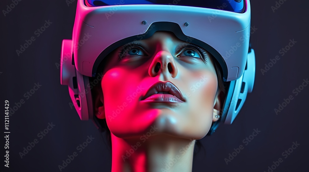 virtual reality, immersive experience, technology, gamer, excitement, vivid colors, dark background, youth, digital age, modern lifestyle A young man is wearing VR goggles, expressing excitement aga virtual reality, immersive experience, technology, gamer, excitement, vivid colors, dark background, youth, digital age, modern lifestyle A young man is wearing VR goggles, expressing excitement aga