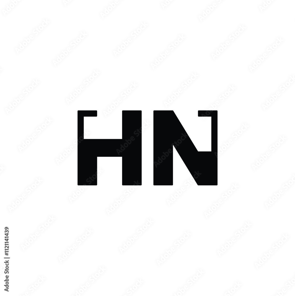 HN monogram logo design letter text name symbol monochrome logotype alphabet character simple logo HN monogram logo design letter text name symbol monochrome logotype alphabet character simple logo