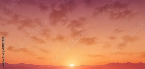 Gradient background with an ombre effect in warm sunset colors gradating from dark to light, calming hues , warm sunset, color transition photo