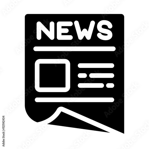 News Folded Up Solid Icon