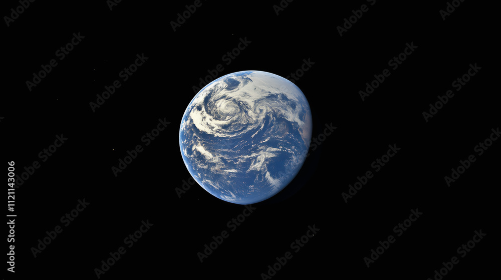 Earth view in the sky at night Earth view in the sky at night