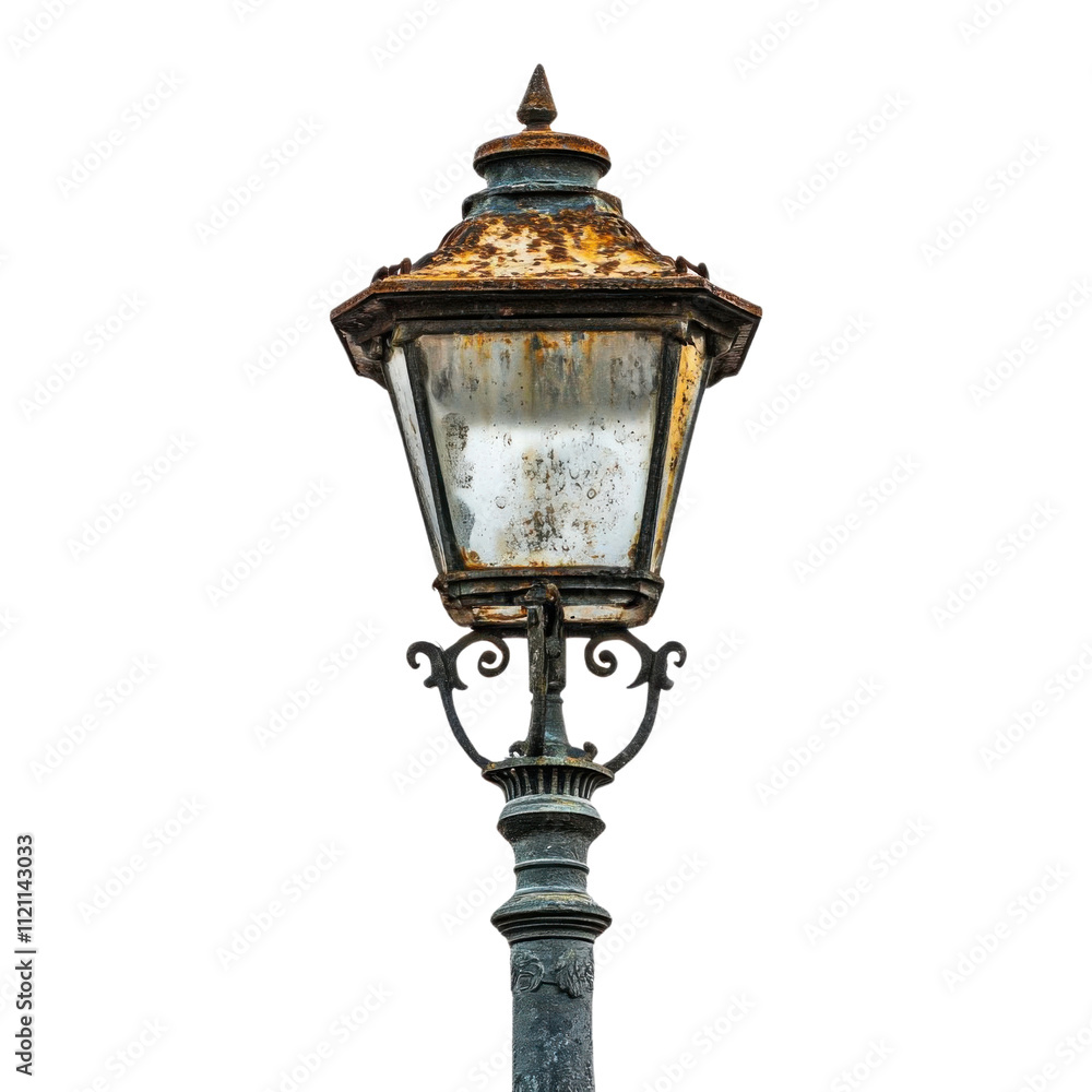 Old street lamp isolated on transparent background. Shining with vintage lamp. Old street lamp isolated on transparent background. Shining with vintage lamp.
