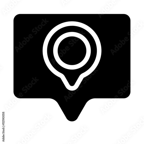 Pin Notification Solid Icon