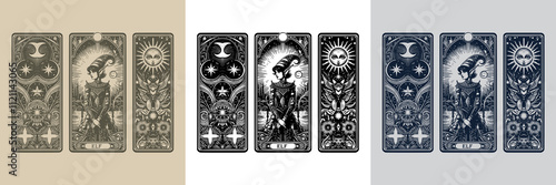 celestial elf playing card tattoo design